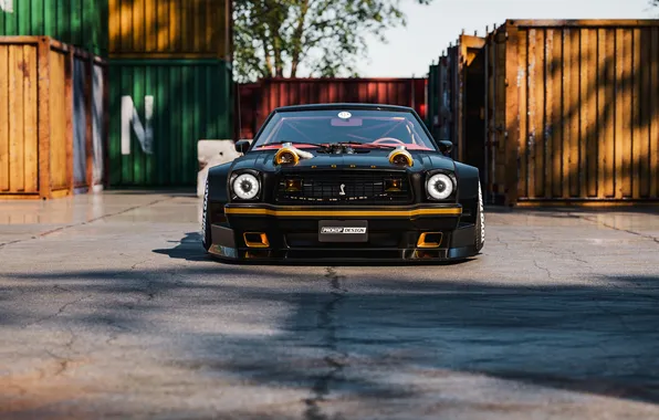 Ford Mustang, Front, Muscle Car, American Car, Classic Car, Front View, Tuning Car, Rostislav Prokop