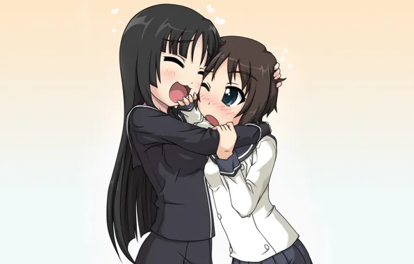 Smile, girls, hugs, Ga Rei Zero