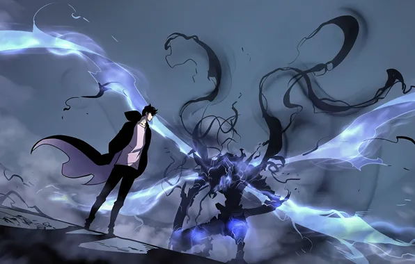 Picture the demon, guy, Sung Jin-Woo, Solo Leveling, Beru, Raising the level alone