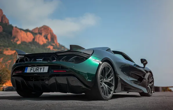 Mountains, mountains, blue sky, blue sky, exterior, sports car, exterior, sports car