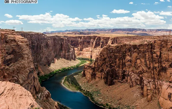 Picture the sky, River, canyon