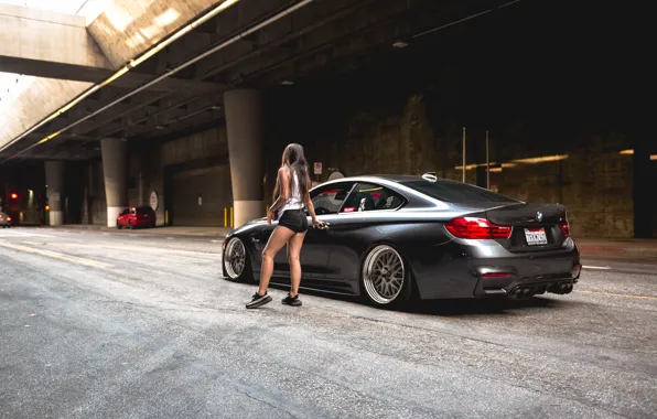 Picture BMW, Girl, Red, Car, Grey, F82