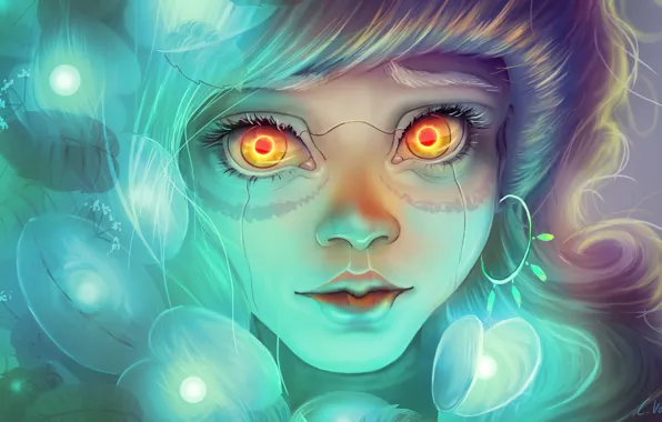 Look, face, fiction, art, cyborg, Carolin Vogt