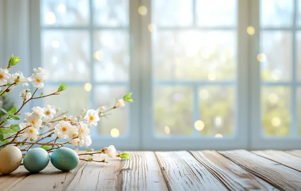 Holiday, eggs, spring, Easter, painted, eggs, composition, AI art