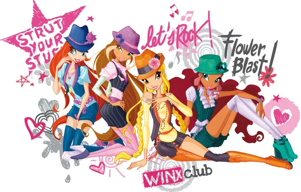 Leila, Bloom, Winx Club, Winx Club, Stella, Flora
