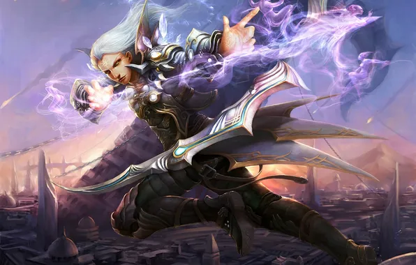 Magic, armor, bow, male, arrows, redpeggy