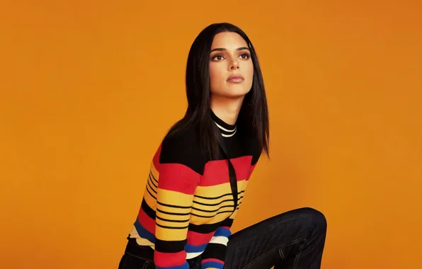 Picture portrait, look, jacket, figure, girl, Kendall Jenner