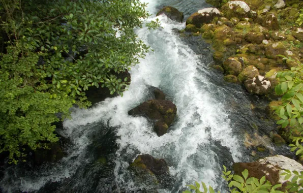 Wallpaper waterfall, mountains, nature