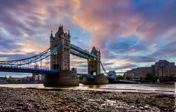 Picture bridge, the city, river, London