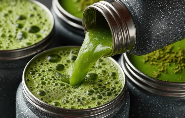 Bubbles, green, bottle, juice, Bank, banks, jet, foam