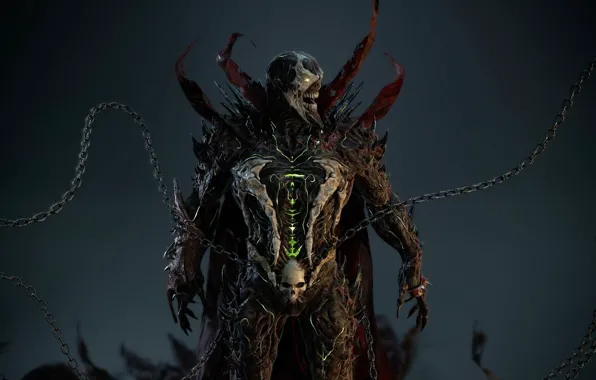 Picture demon, spawn, suit, chains, spawn, hellspawn, necroplasma
