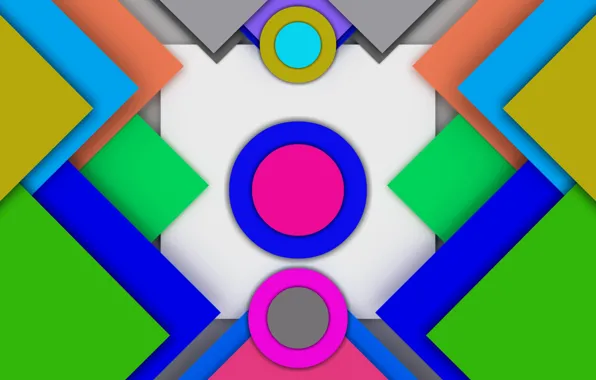 Circles, triangles, squares, figure, layers