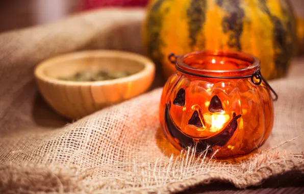 Lamp, Halloween, pumpkin