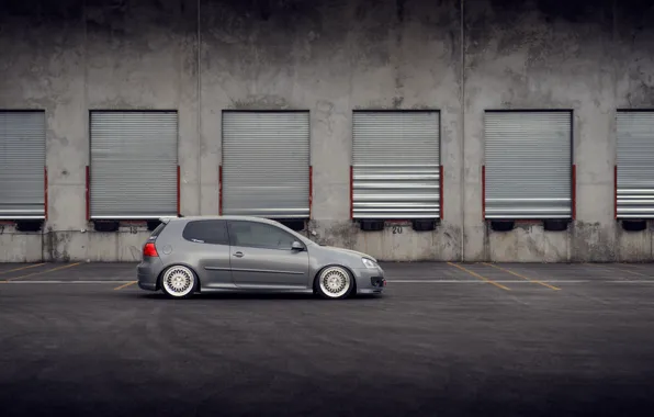 Grey, volkswagen, profile, Golf, golf, Volkswagen, gti, MK5