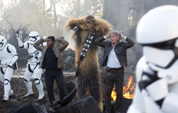 Star Wars, Han Solo, Chewbacca, Episode 7, The Force Awakens