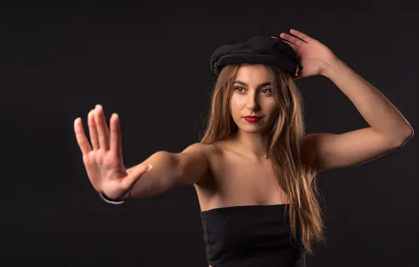 Girl, hands, cap, Oriane