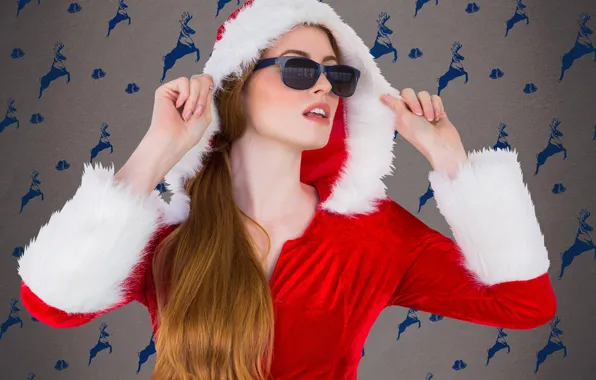 New year, Christmas, positive, maiden, deer, holiday, deer, positive