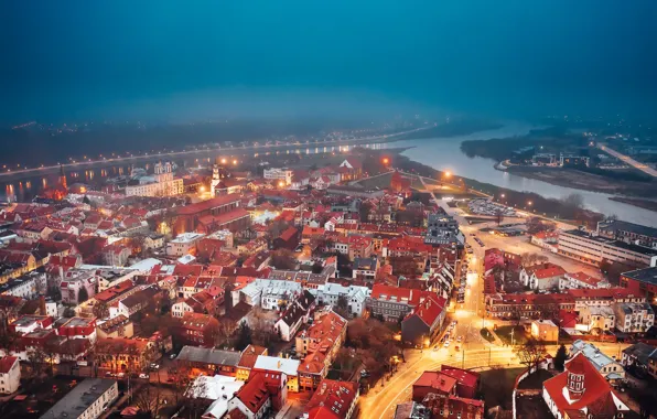 Lithuania, Kaunas, city, misty