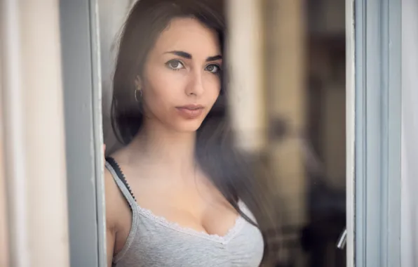 Picture look, face, model, window, Nicole