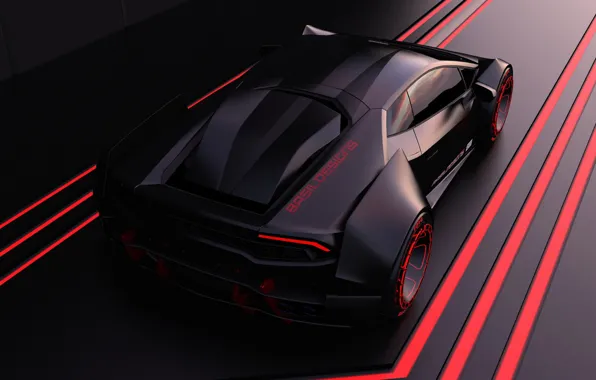 Auto, Lamborghini, Machine, Supercar, Rendering, Huracan, Lamborghini Huracan, Cyberpunk