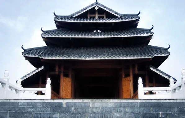 Picture roof, house, Asia, stage