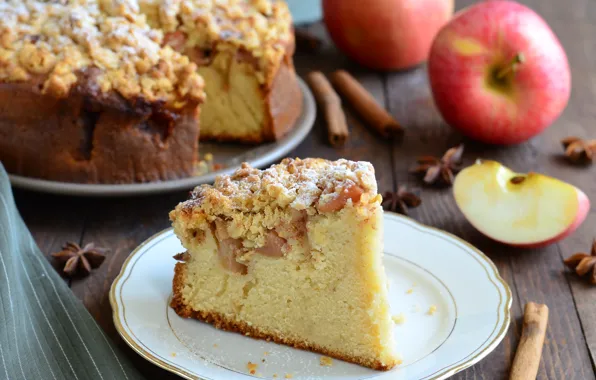 Picture apples, pie, cakes, piece, Apple