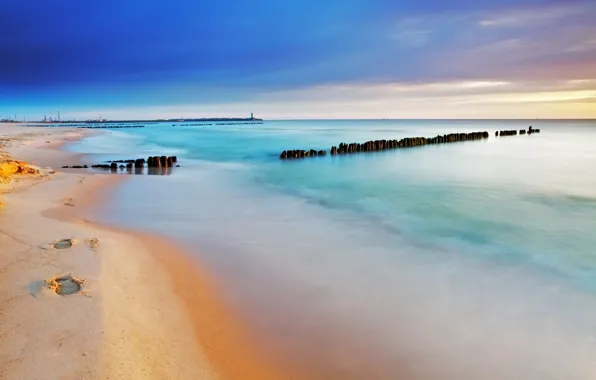 Picture sand, water, coast