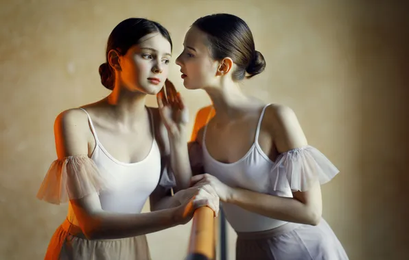 Posing, two, ballerina, Anna Melnikova