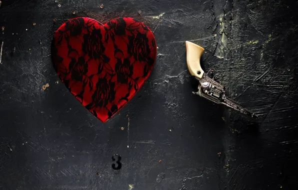 Picture background, wall, things, This is not a heart, and this is not a gun