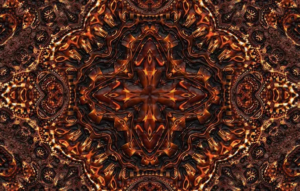 Abstraction, pattern, fractals, fractal, ornament, symmetry, abstract background