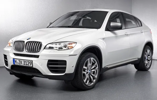 White, bmw, BMW, jeep, the front, diesel, икс6, m50d