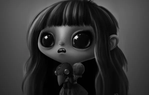 Doll, Ghost, girl, by Florianne Becker
