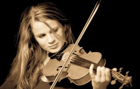Girl, music, violin
