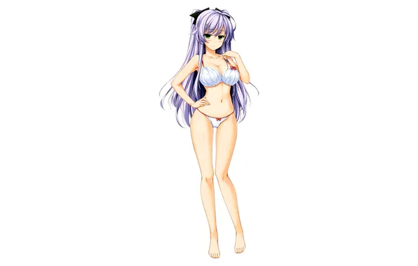 Girl, sexy, cleavage, long hair, legs, boobs, anime, beautiful