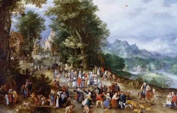 Picture, genre, Jan Brueghel the elder, The Flemish Fair