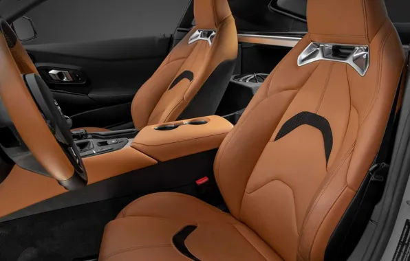 Picture Toyota Supra, finish, the interior of the car, sports seats