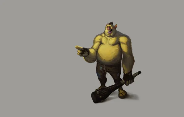 Green, minimalism, shaggy, Troll, club, troll