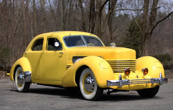 Picture machine, car, Cord, 1937 Cord 812 Supercharged Beverly Sedan Bustlback