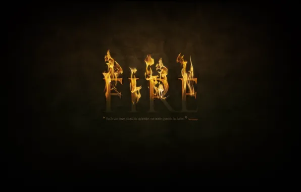 Fire, fire, black background, burning letters