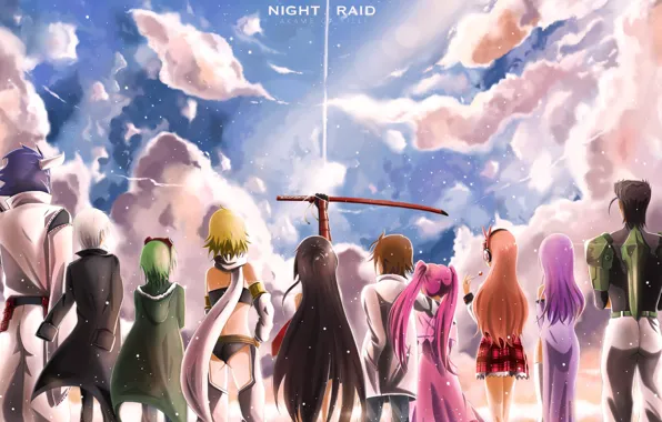 Picture sword, sky, anime, cloud, katana, man, ken, blade