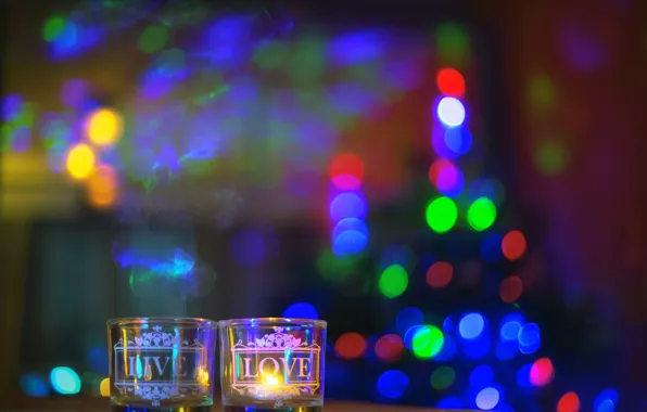 Holiday, smoke, new year, candles