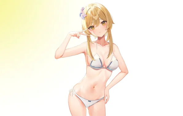 Girl, hot, sexy, bra, panties, anime, babe, white bra