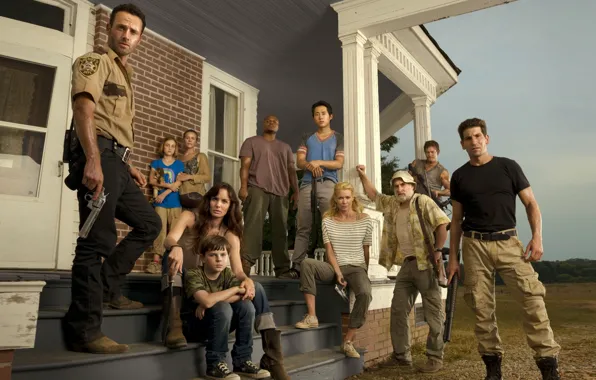 Picture zombies, zombie, the series, characters, farm, serial, Andrea, The Walking Dead