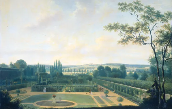 Picture landscape, oil, picture, canvas, Joseph Augustus Knipe, The Ambassador of the Batavian Republic in Paris …