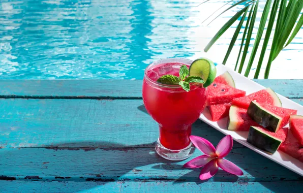 Watermelon, juice, cocktail, summer, fresh, drink, watermelon, tropical