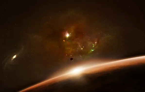 The sun, space, stars, nebula, constellation