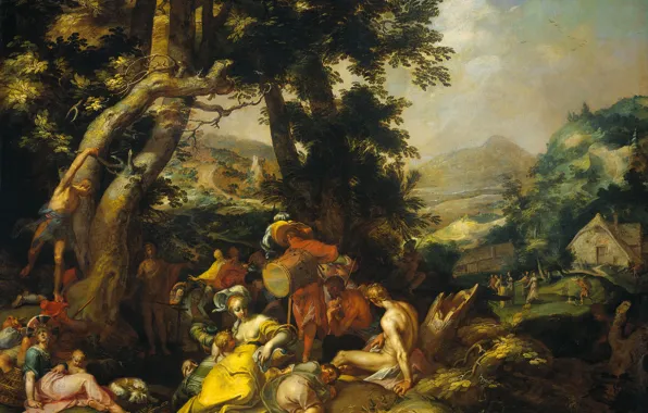 Picture, religion, mythology, The Preaching Of John The Baptist, Abraham Bloemaert