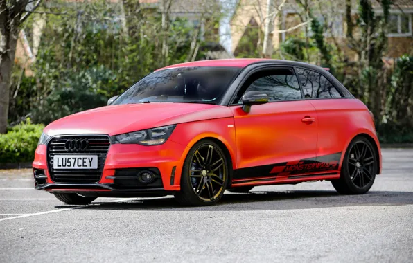 Picture Audi, Red, monster, Satin, wrap, wraps, Smouldering