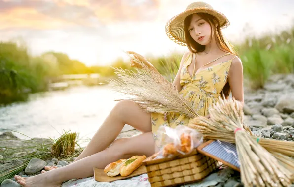 Picture summer, girl, Asian