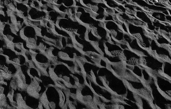 Pattern, sand, footprints